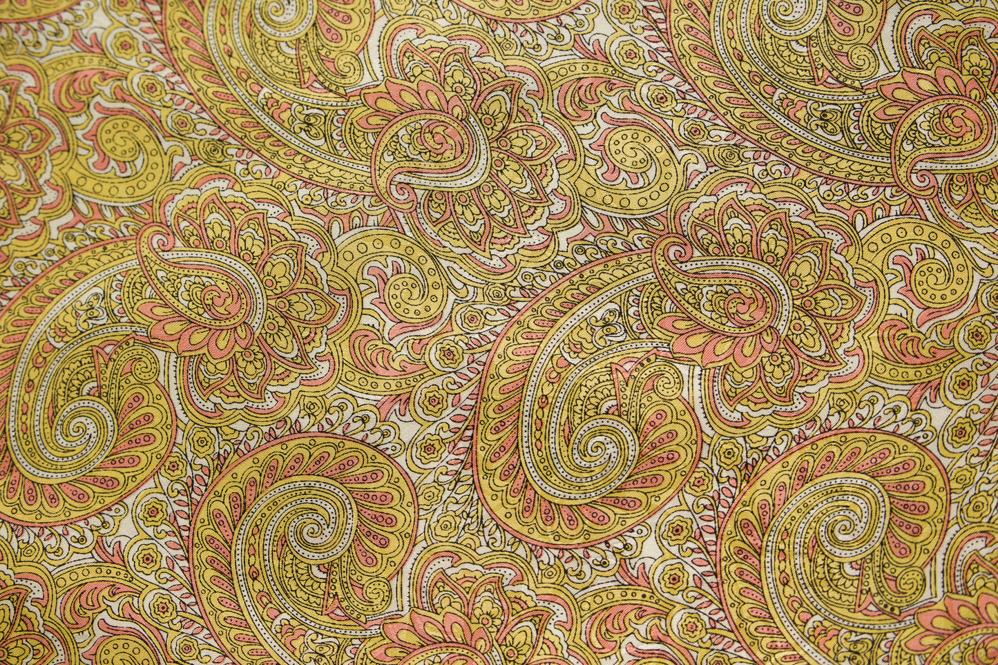 Brass and Bronze Paisley Silk Scarf